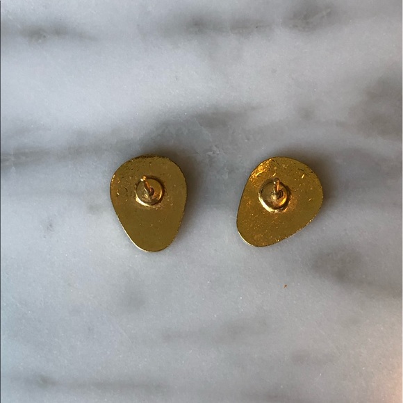 Cloisonné Flower Post Earrings - Picture 3 of 3